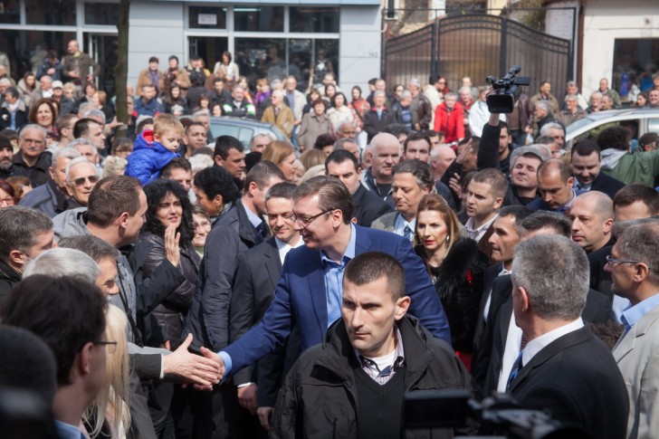 Dolazak Aleksandra Vučića u Medicinsku školu