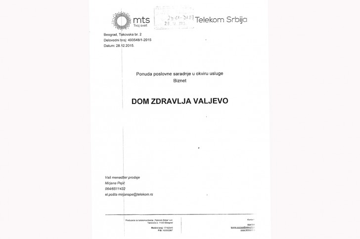 Ponuda poslovne saradnje MTS