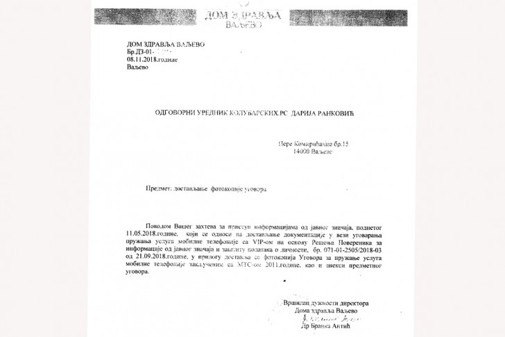 Dopis Doma zdravlja 