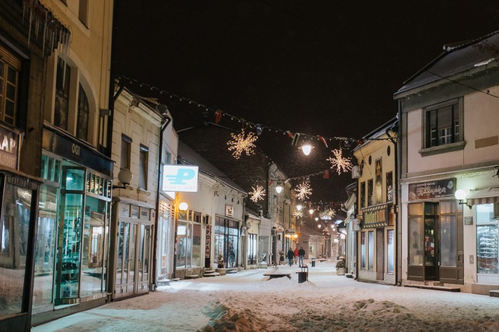 Snežna noću Valjevu