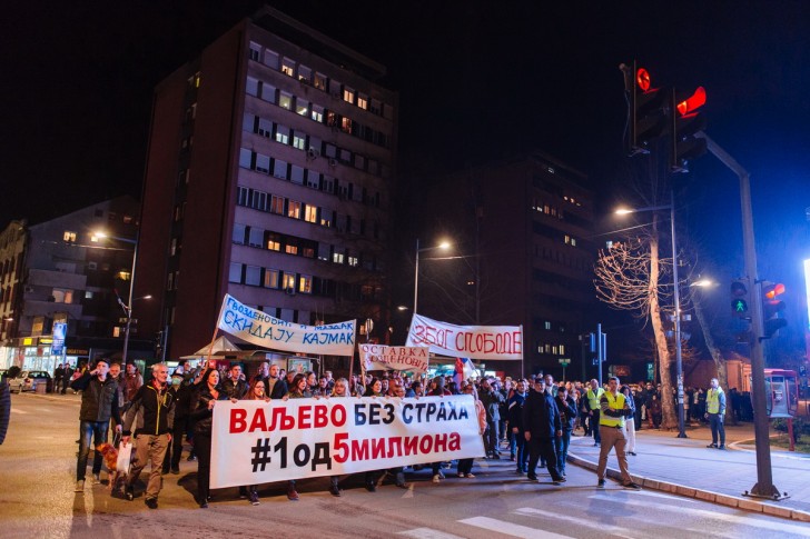 Protesti Valjevo bez straha - #1 od 5 miliona