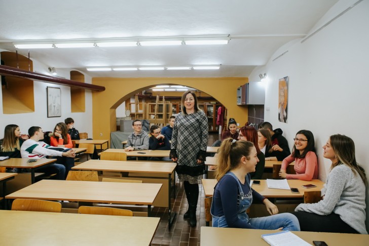 Nataša Kristić i gimnazijalci