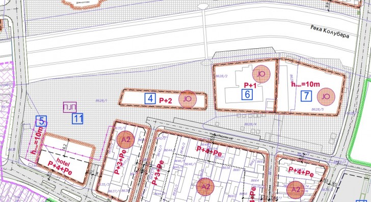 Plan generalne regulacije centar (4 biblioteka, 5 i 11 podzemna garaža)