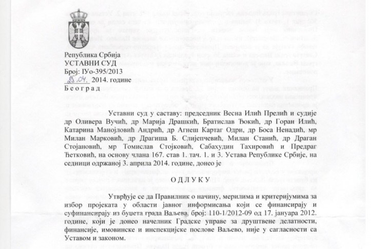 Odluka Ustavnog suda