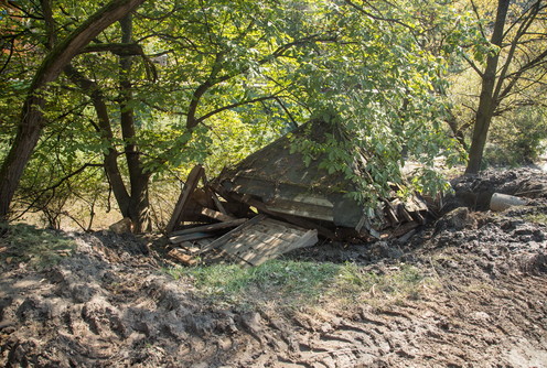 Srušena valjarica (foto: Đorđe Đoković)