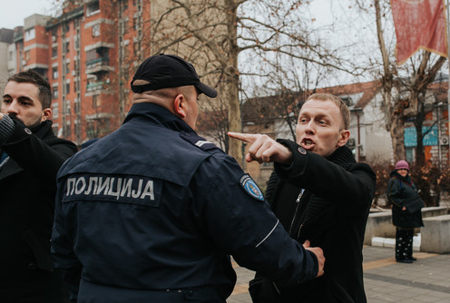 Zoran Majdak (arhiva sa protesta boraca na Trgu) (foto: Đorđe Đoković)