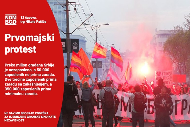 Prvomajski protest (foto: Ne davimo Beograd)