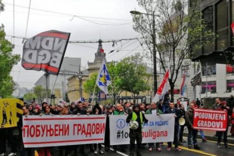 Građanski front na protestima (foto: Građanski front)