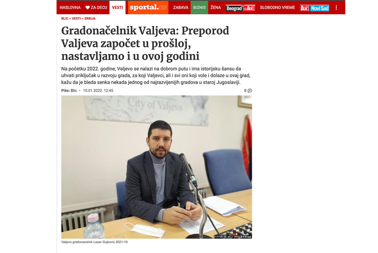 Plaćen intervju u Blicu