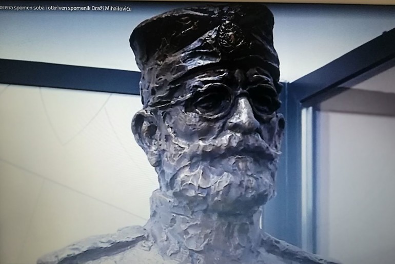 Spomenik Draži Mihailoviću (foto: skrinšot TV N1)